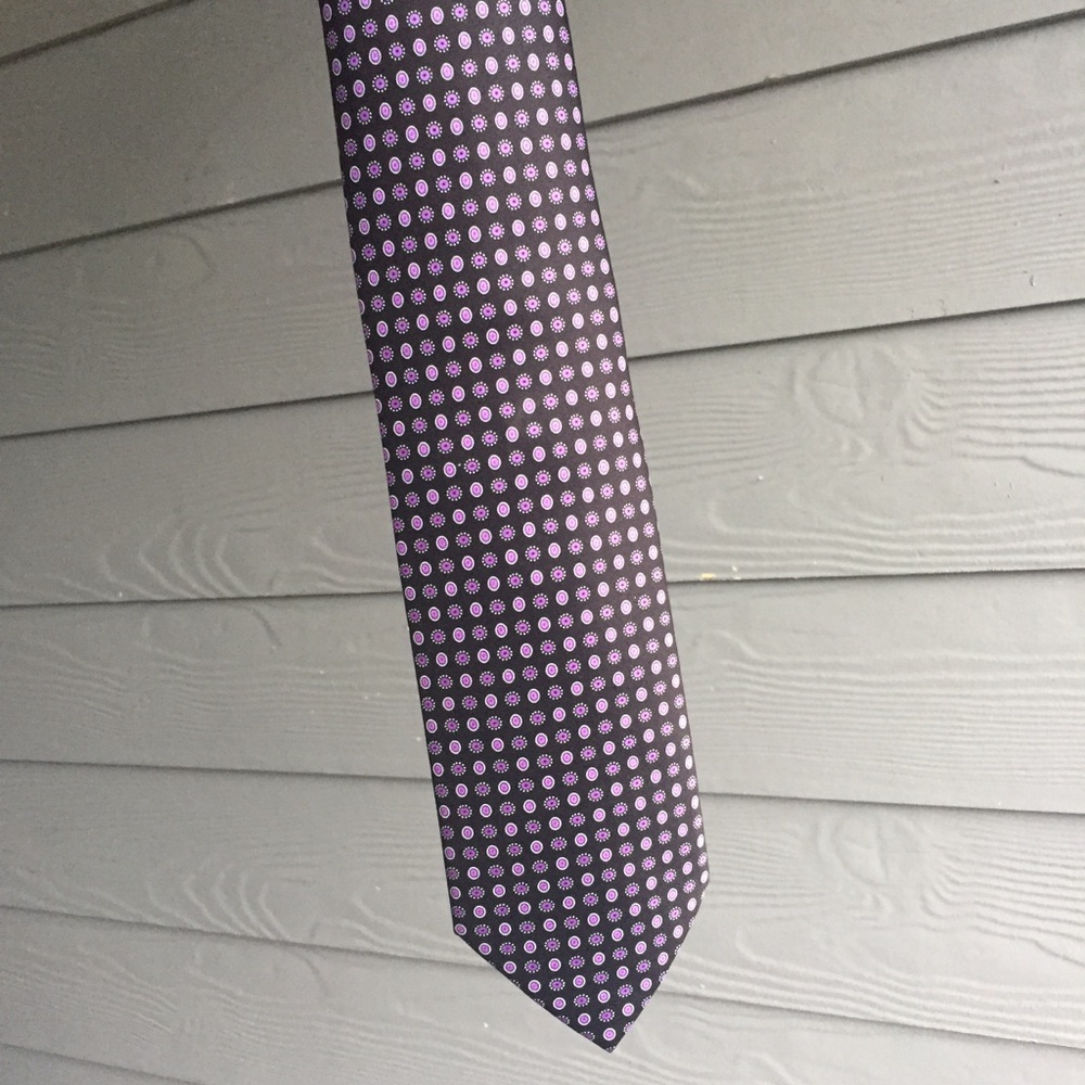 Sold! Current Luxury Brioni Purple Microdot Tie - Picture 2 of 8